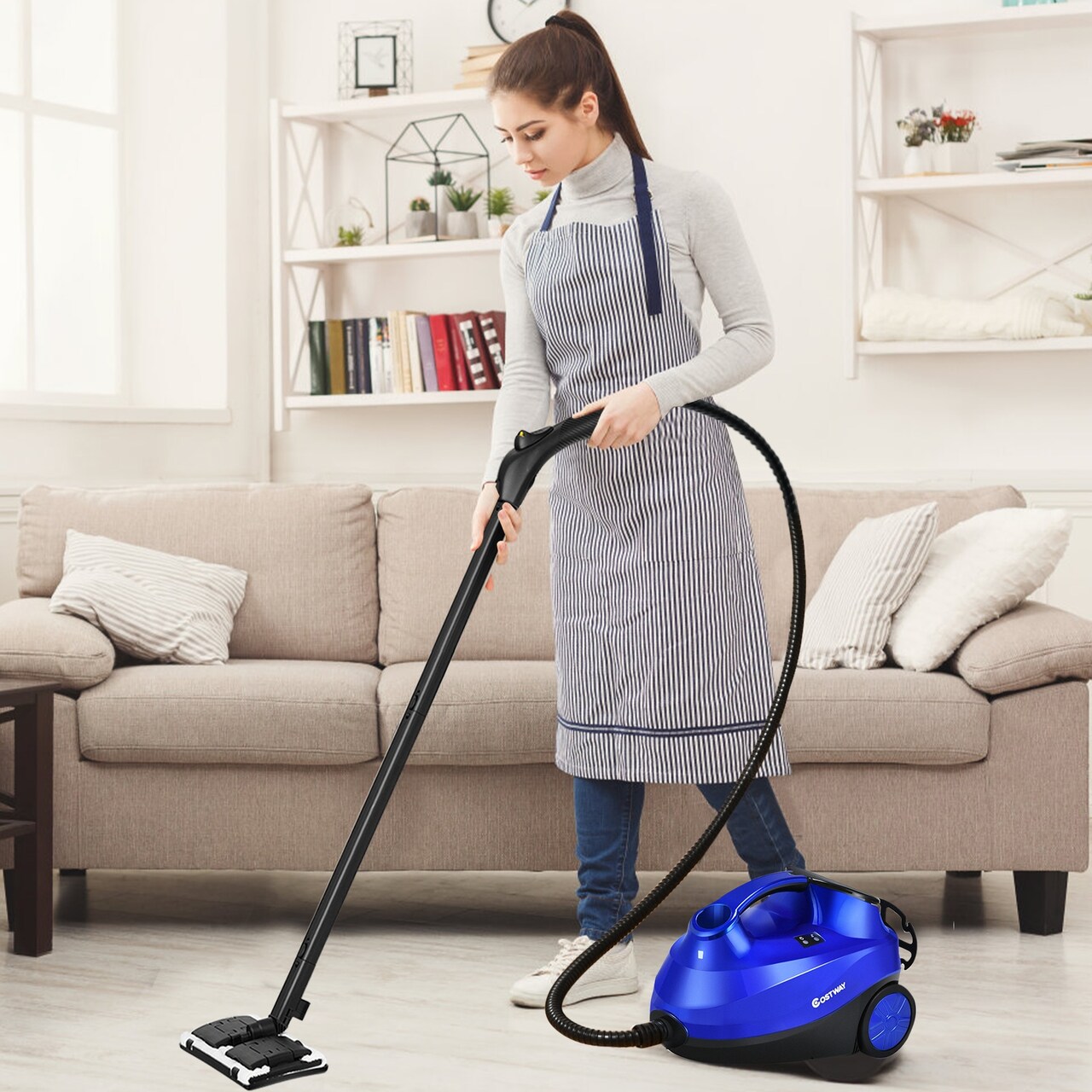 Heavy Duty Multi-purpose Steam Cleaner Mop with Detachable Handheld Unit